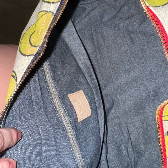 NWOT Clare V Duffle Canvas Tennis Balls, Natural - Picture 4 of 5